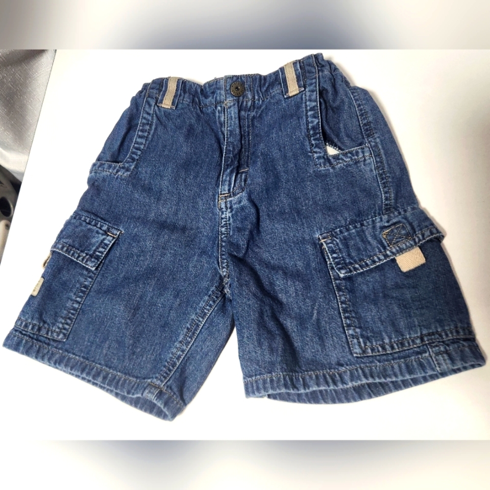 Blue Denim Cargo Shorts